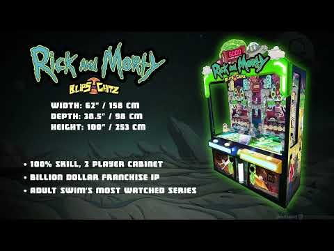Rick and Morty Blips and Chitz | Unique Marble and Disk Redemption Arcade Pusher
